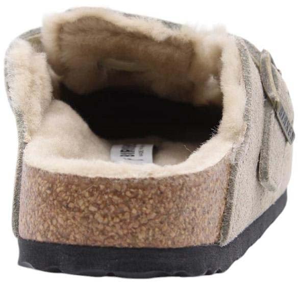 Birkenstock Shearling clogs 'Boston' Beige