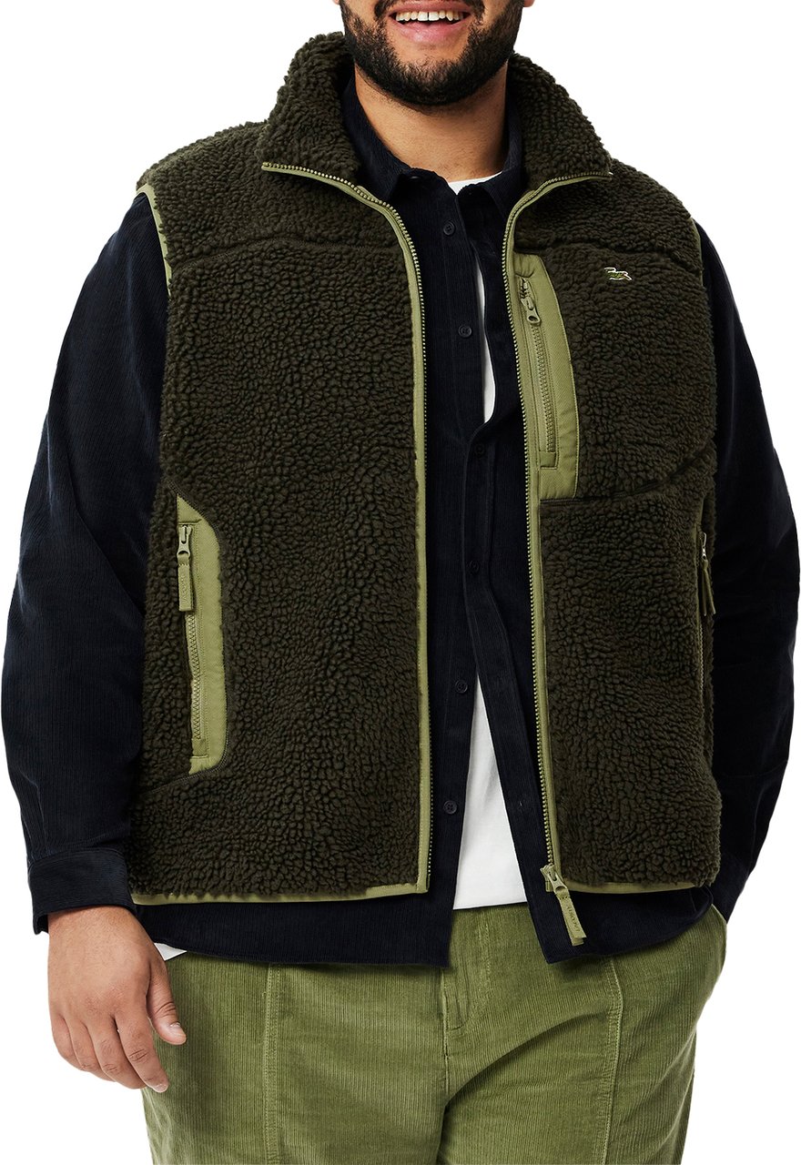 Lacoste bodywarmer khaki Groen