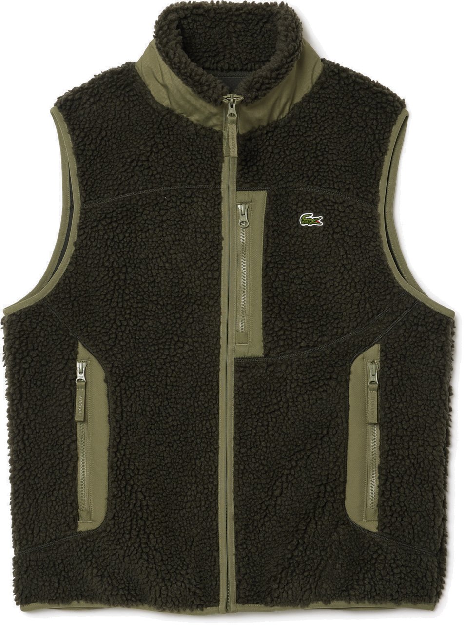 Lacoste bodywarmer khaki Groen