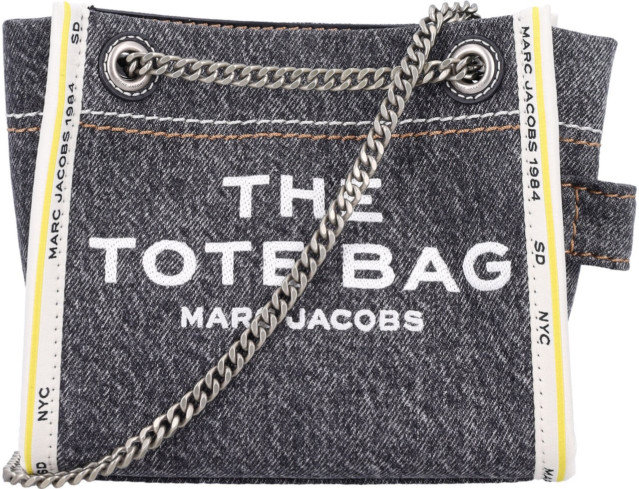 Marc Jacobs The Crossbody Tote Chain Denim Black Wash Zwart