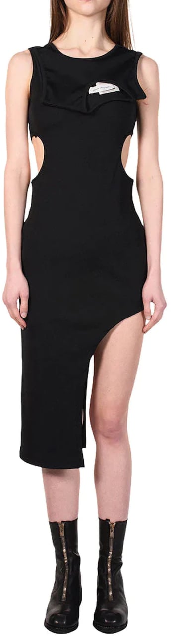 Feng Chen Wang Double Collar Dress Zwart