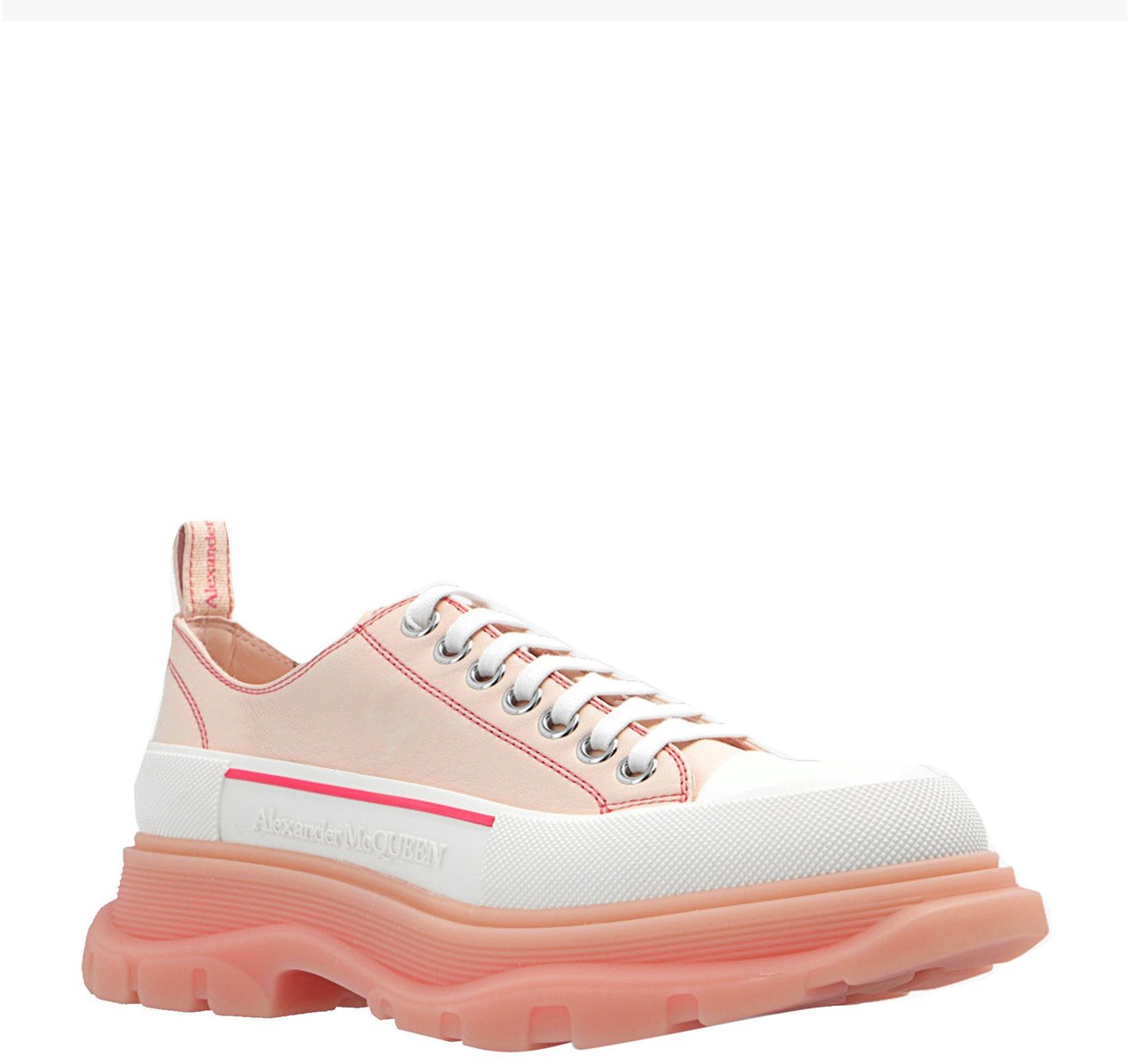 Alexander McQueen Alexander Mcqueen Tread Slik Leather Sneakers Roze