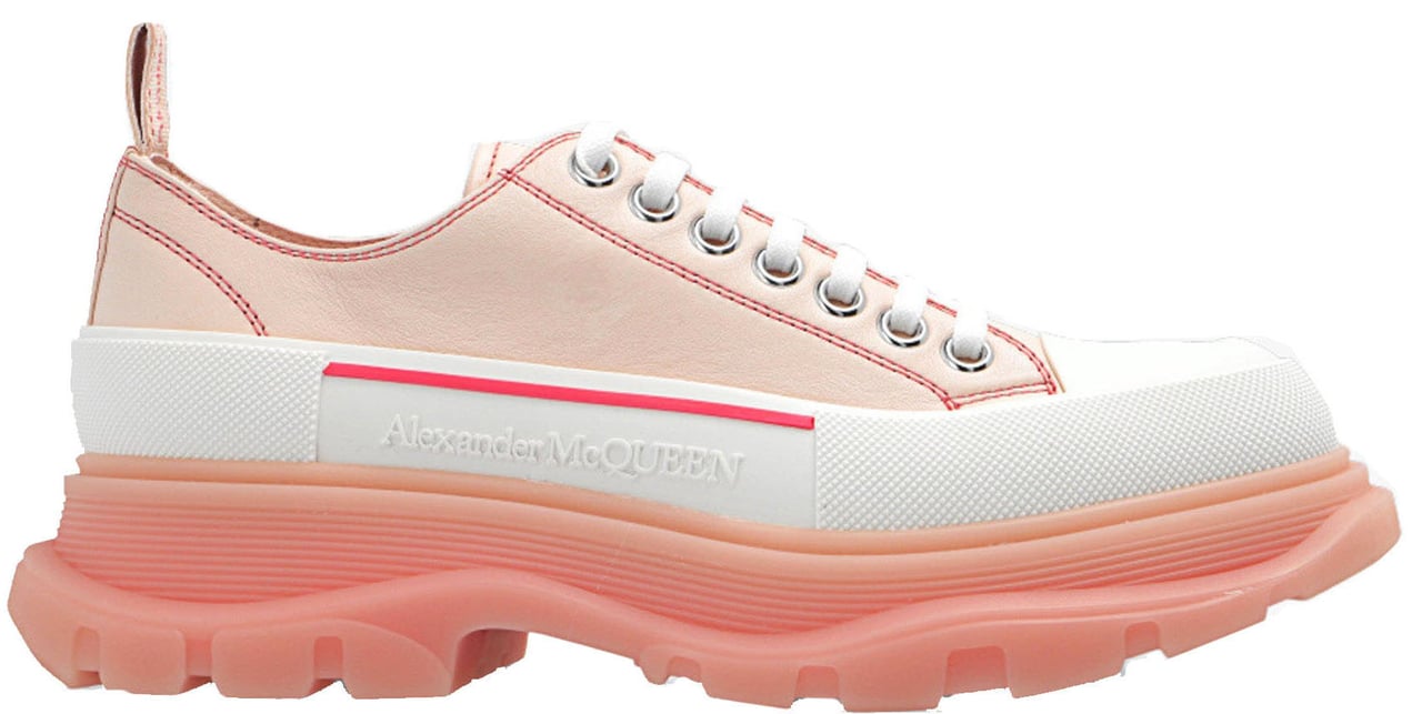 Alexander McQueen Alexander Mcqueen Tread Slik Leather Sneakers Roze