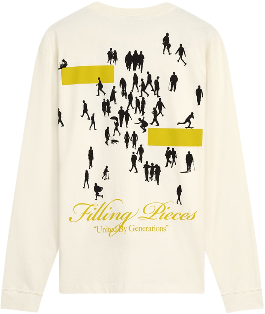 Filling Pieces Longsleeve United by Generations Antique White Wit