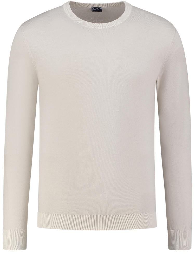 Fedeli Crew Neck L/s Knitted Sweater Man Grijs