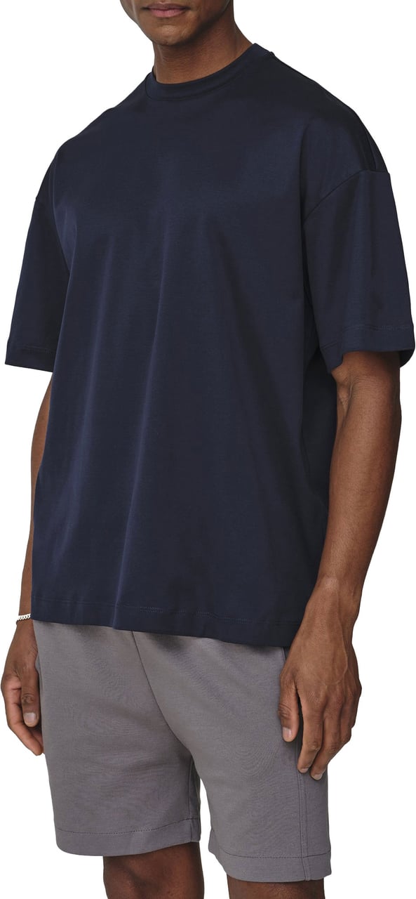 Valenza Interlock Supima Oversized T-Shirt Blauw