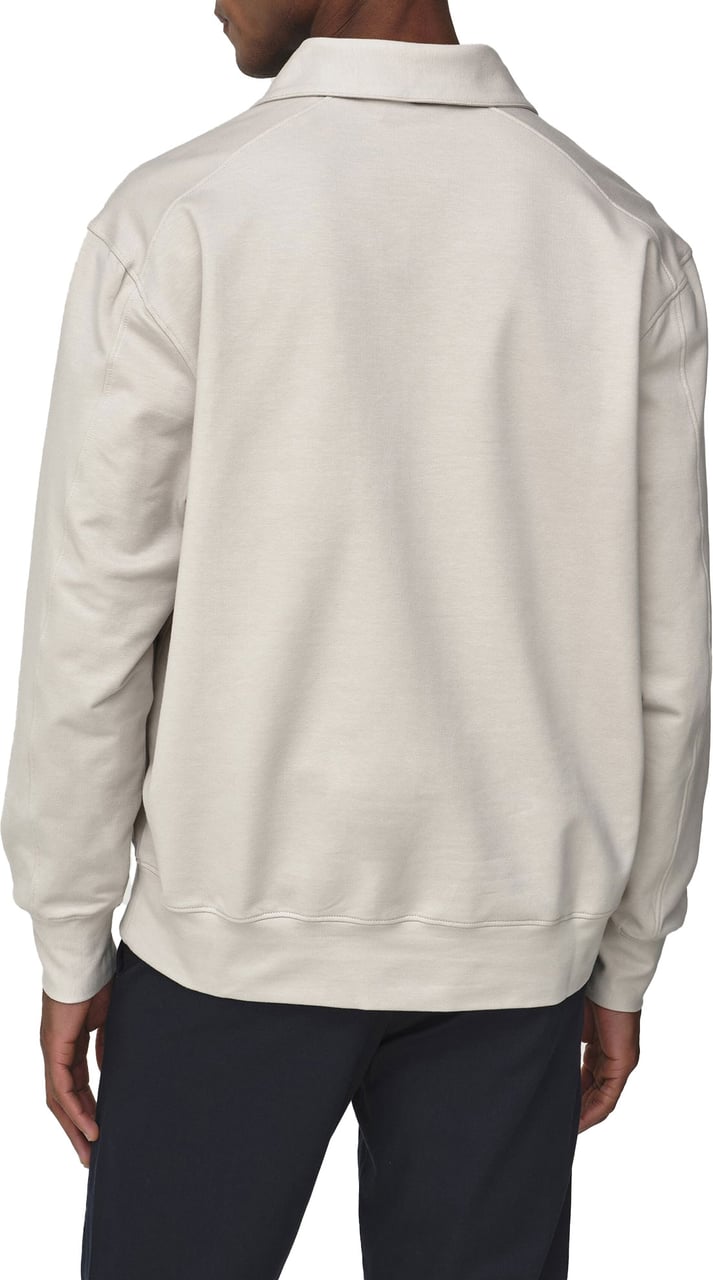 Valenza Polo Zip Sweater Pearl Grey Grijs