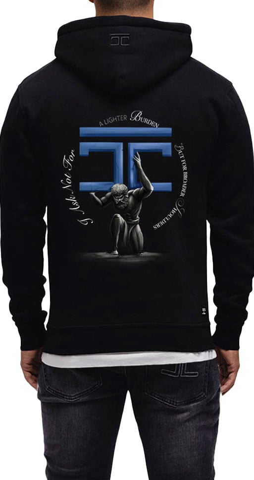 JORCUSTOM Atlas Slim Fit Hoodie Black Zwart