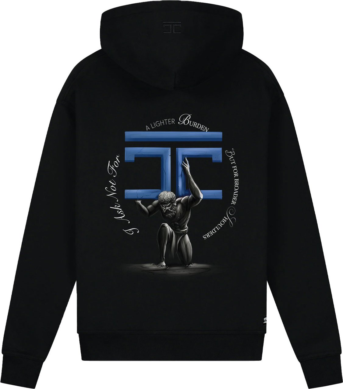 JORCUSTOM Atlas Slim Fit Hoodie Black Zwart
