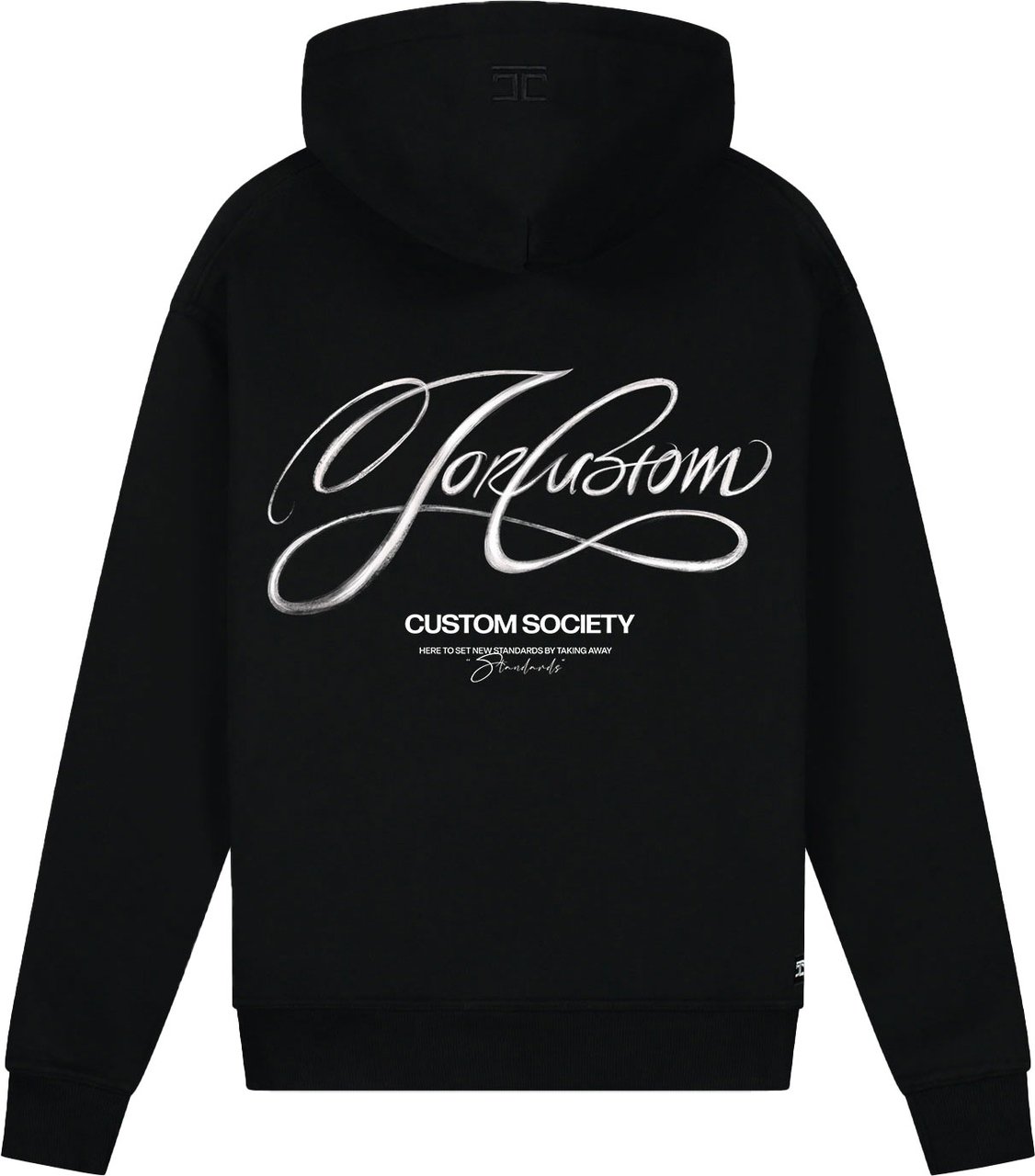 JORCUSTOM Signature Slim Fit Hoodie Black Zwart