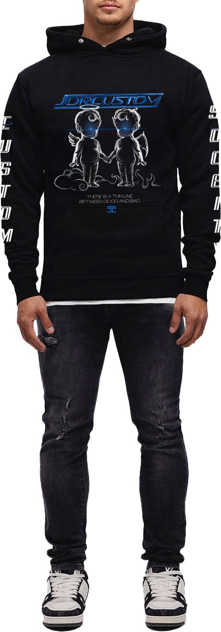 JORCUSTOM ThinLine Slim Fit Hoodie Black Zwart