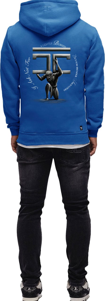 JORCUSTOM Atlas Slim Fit Hoodie Cobalt Blauw