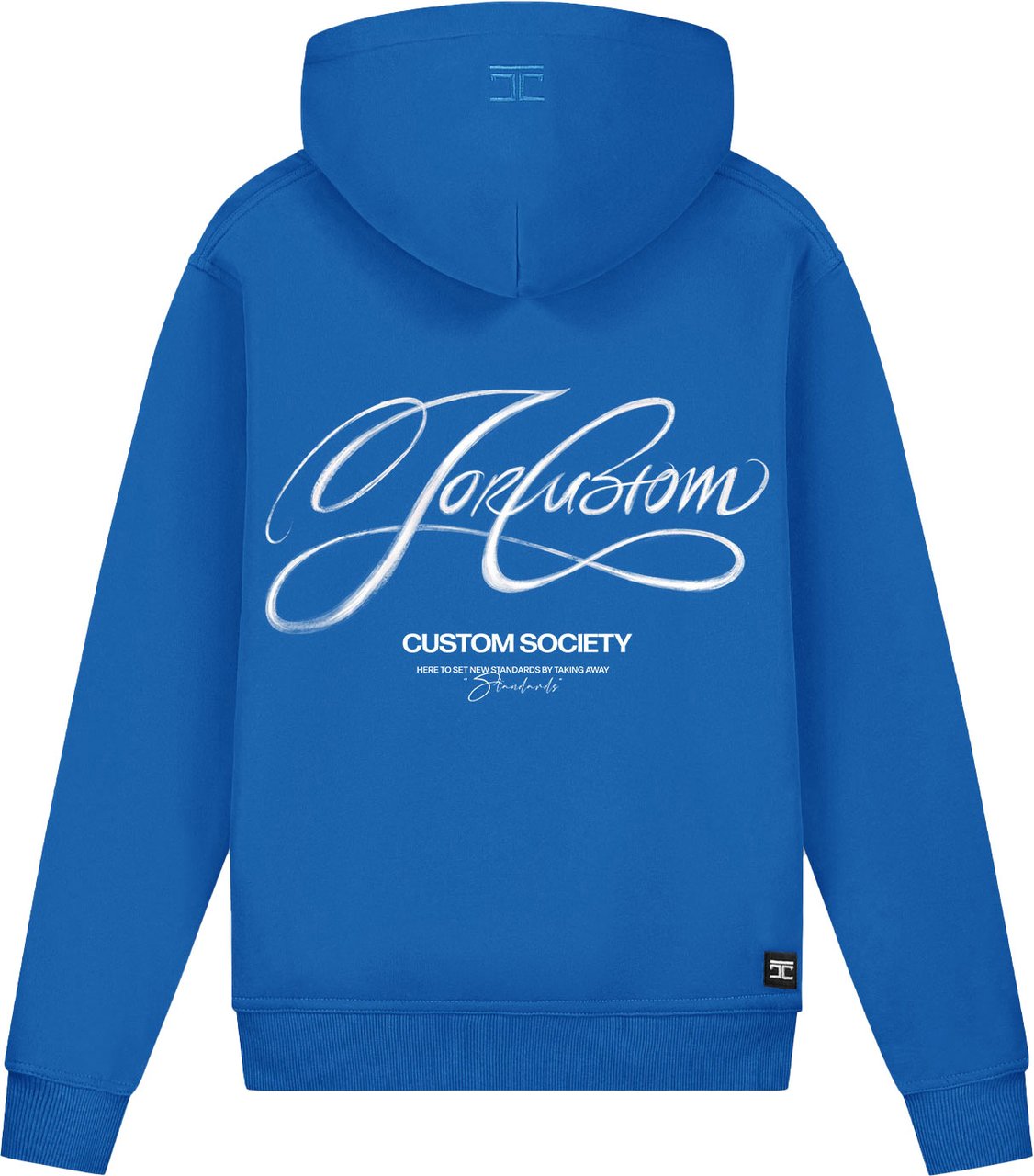 JORCUSTOM Signature Slim Fit Hoodie Cobalt Blauw