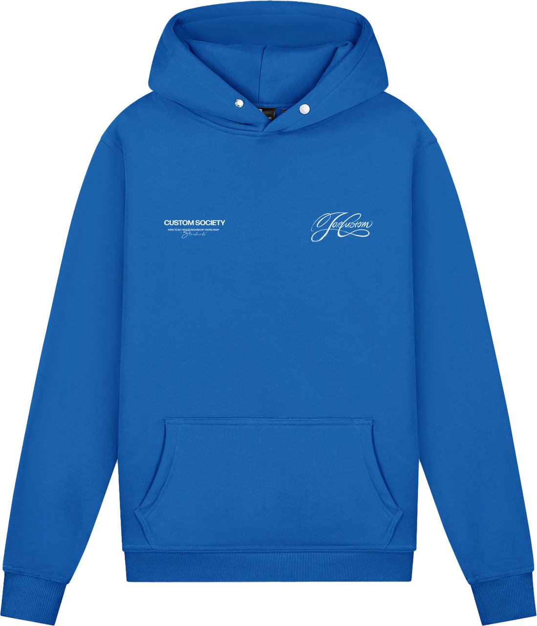 JORCUSTOM Signature Slim Fit Hoodie Cobalt Blauw