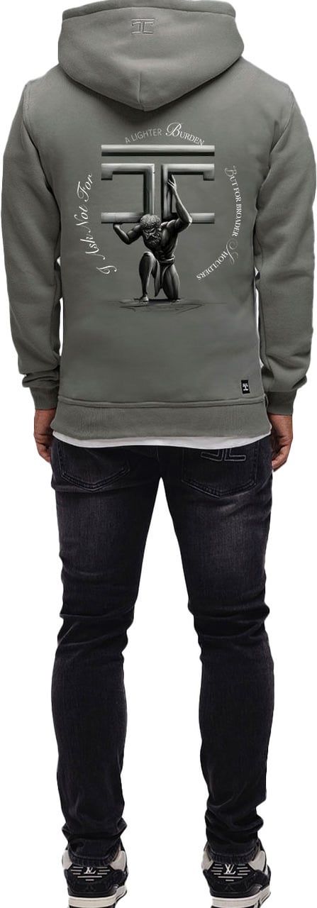 JORCUSTOM Atlas Slim Fit Hoodie AnthGrey Grijs