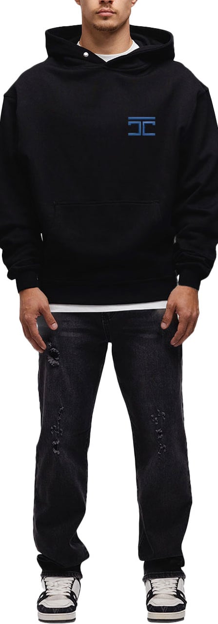 JORCUSTOM Atlas Oversized Hoodie Black Zwart