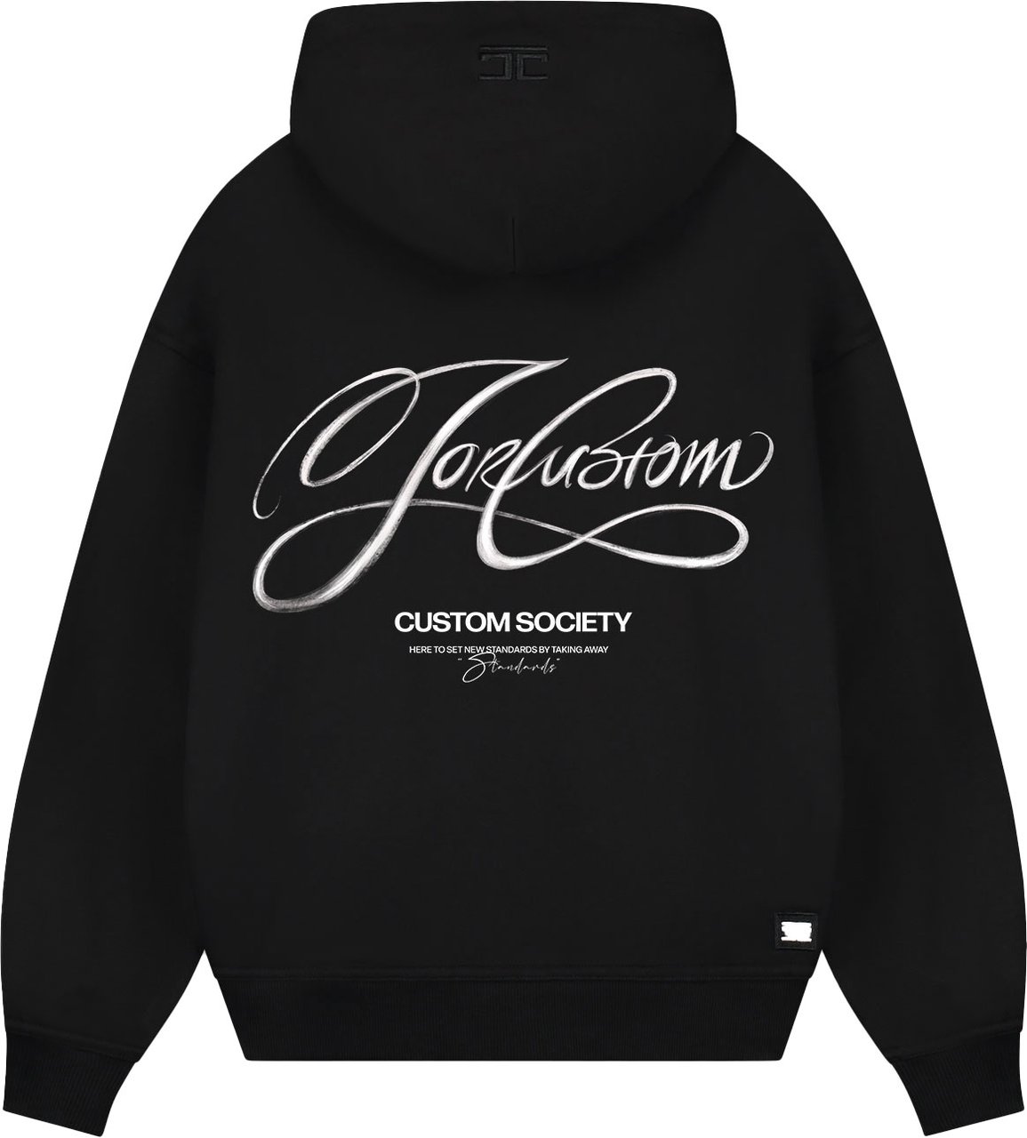 JORCUSTOM Signature Oversized Hoodie Black Zwart