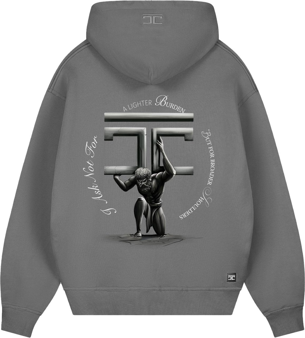 JORCUSTOM Atlas Oversized Hoodie AnthGrey Grijs