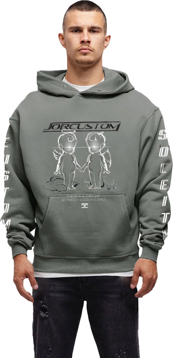 JORCUSTOM Thinline Oversized Hoodie AnthGrey Grijs