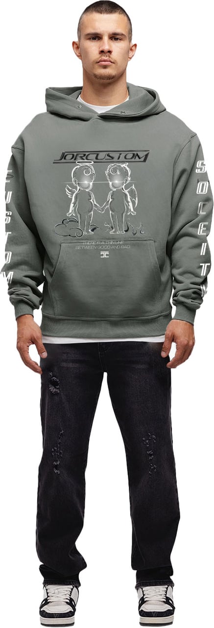JORCUSTOM Thinline Oversized Hoodie AnthGrey Grijs