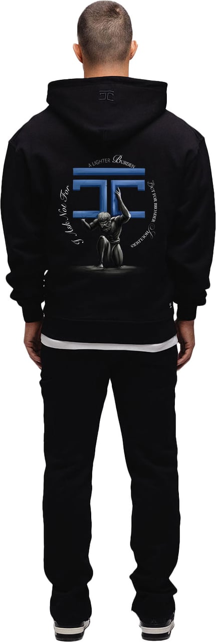 JORCUSTOM Atlas Zipped Hoodie Black Zwart