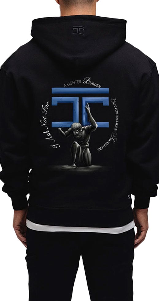 JORCUSTOM Atlas Zipped Hoodie Black Zwart
