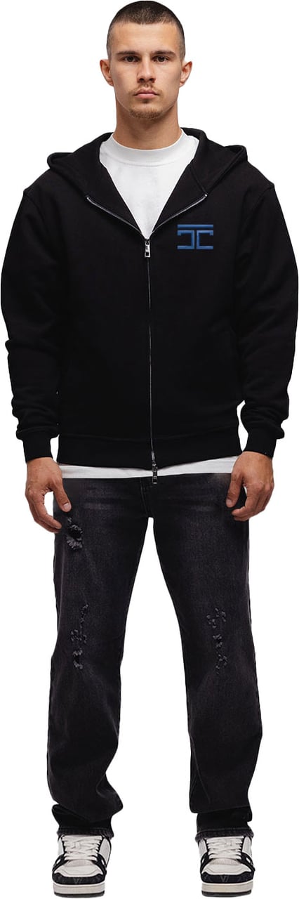 JORCUSTOM Atlas Zipped Hoodie Black Zwart
