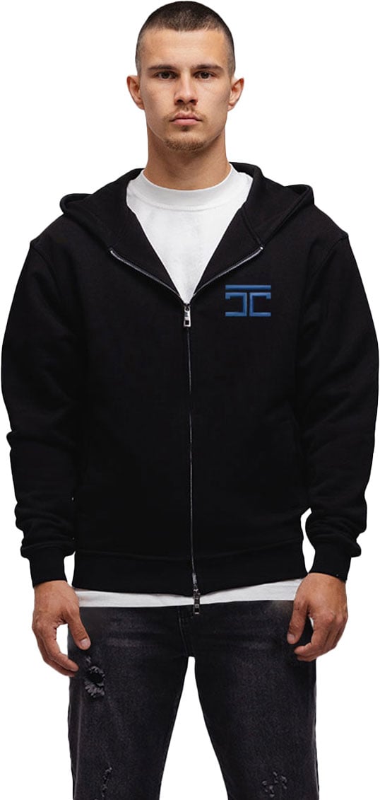 JORCUSTOM Atlas Zipped Hoodie Black Zwart