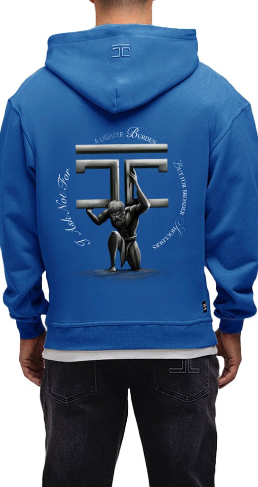 JORCUSTOM Atlas Zipped Hoodie Cobalt Blauw