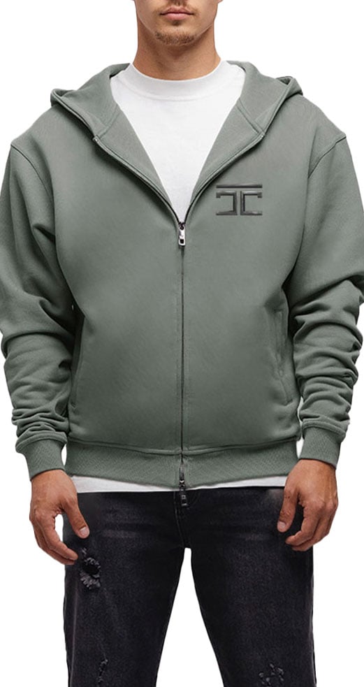 JORCUSTOM Atlas Zipped Hoodie AnthrGrey Grijs
