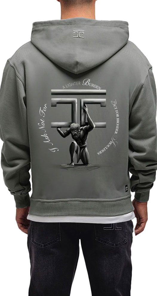 JORCUSTOM Atlas Zipped Hoodie AnthrGrey Grijs