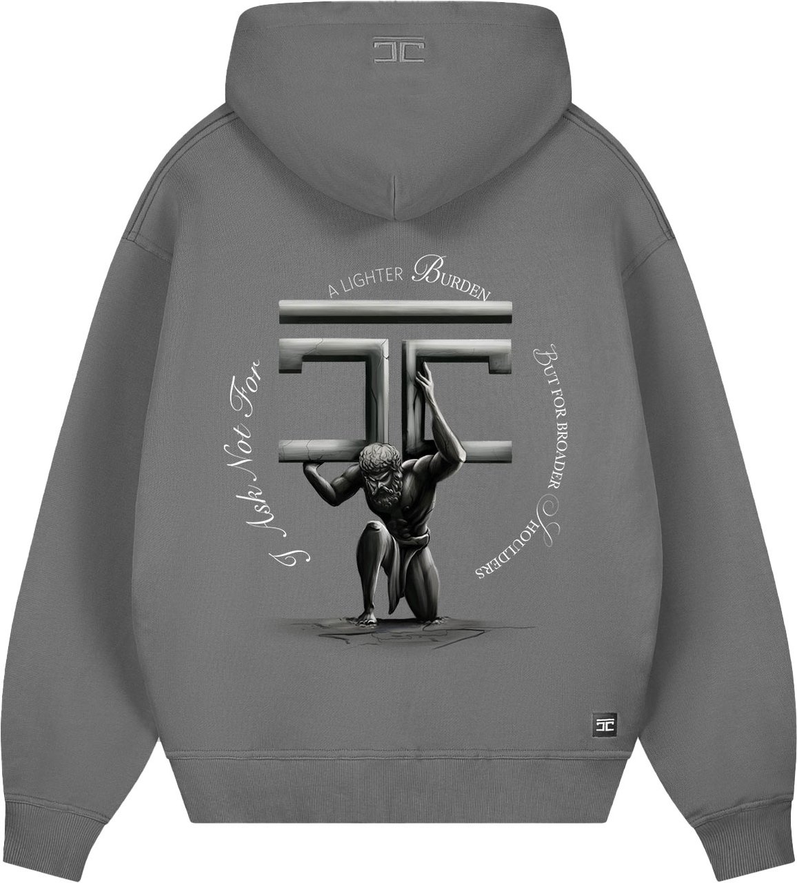 JORCUSTOM Atlas Zipped Hoodie AnthrGrey Grijs
