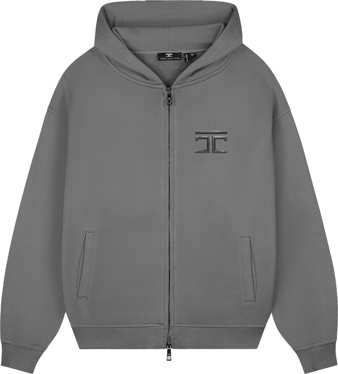 JORCUSTOM Atlas Zipped Hoodie AnthrGrey Grijs