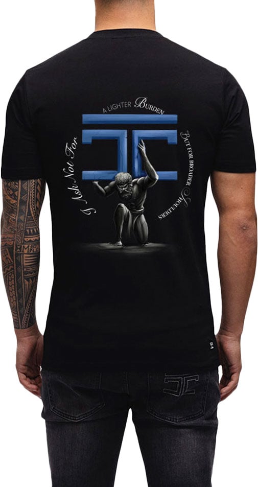 JORCUSTOM Atlas Slim Fit T-Shirt Black Zwart