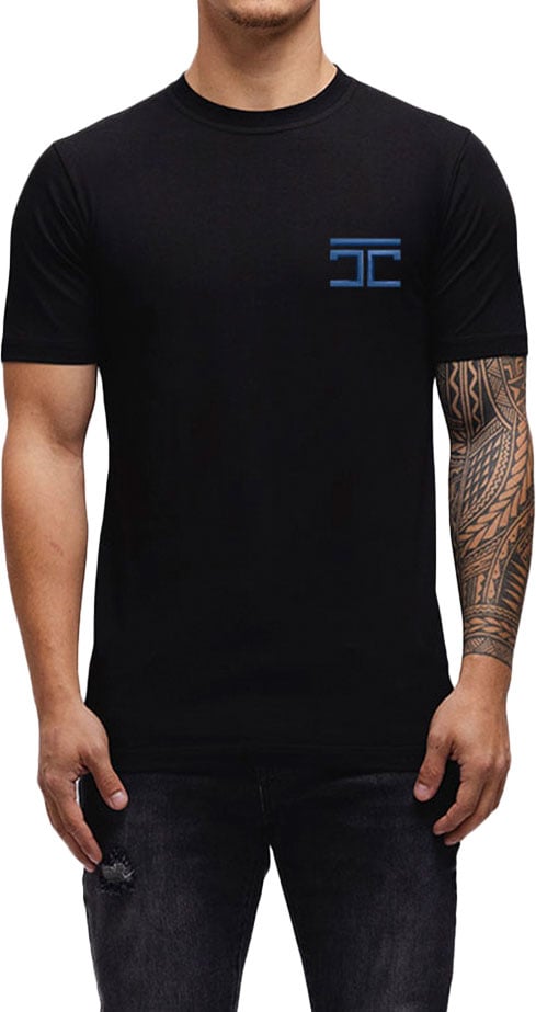 JORCUSTOM Atlas Slim Fit T-Shirt Black Zwart