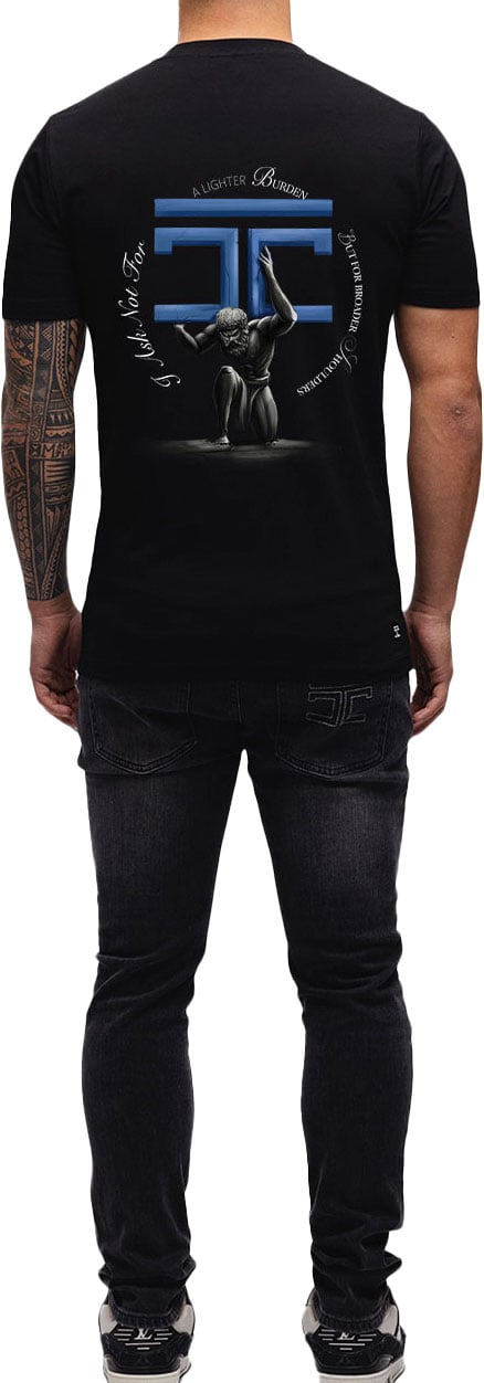 JORCUSTOM Atlas Slim Fit T-Shirt Black Zwart