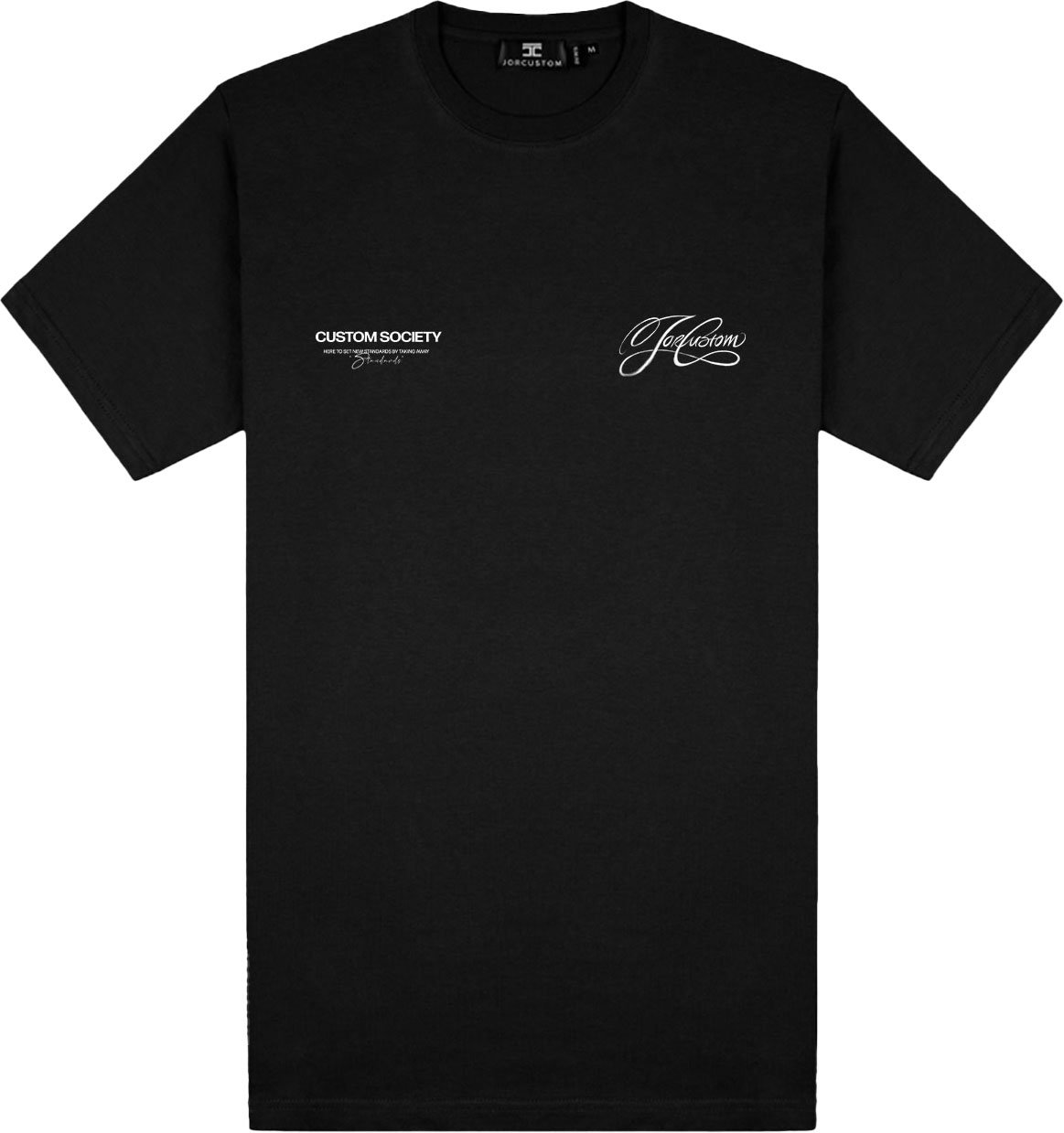 JORCUSTOM Signature Slim Fit T-Shirt Black Zwart