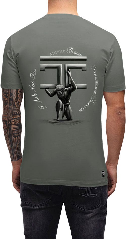 JORCUSTOM Atlas Slim Fit T-Shirt AnthGrey Grijs