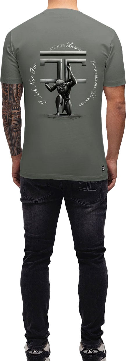 JORCUSTOM Atlas Slim Fit T-Shirt AnthGrey Grijs