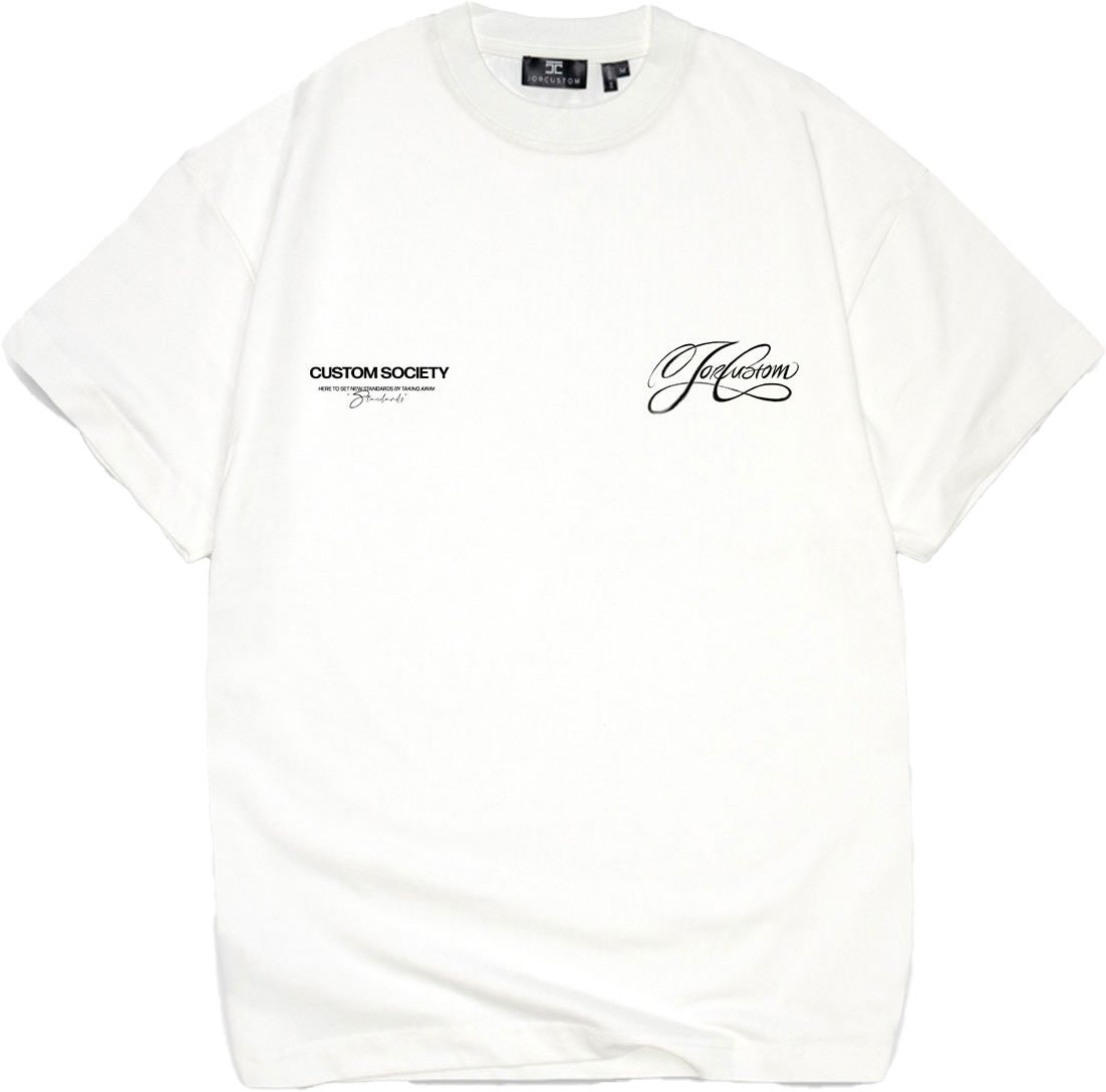 JORCUSTOM Signature Loose Fit T-Shirt White Wit