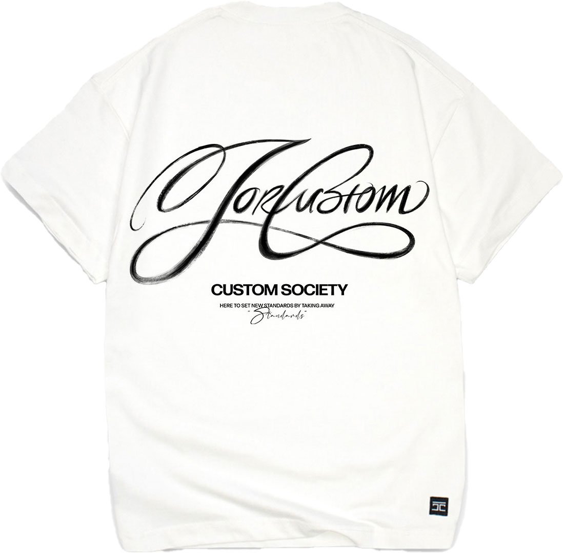 JORCUSTOM Signature Loose Fit T-Shirt White Wit