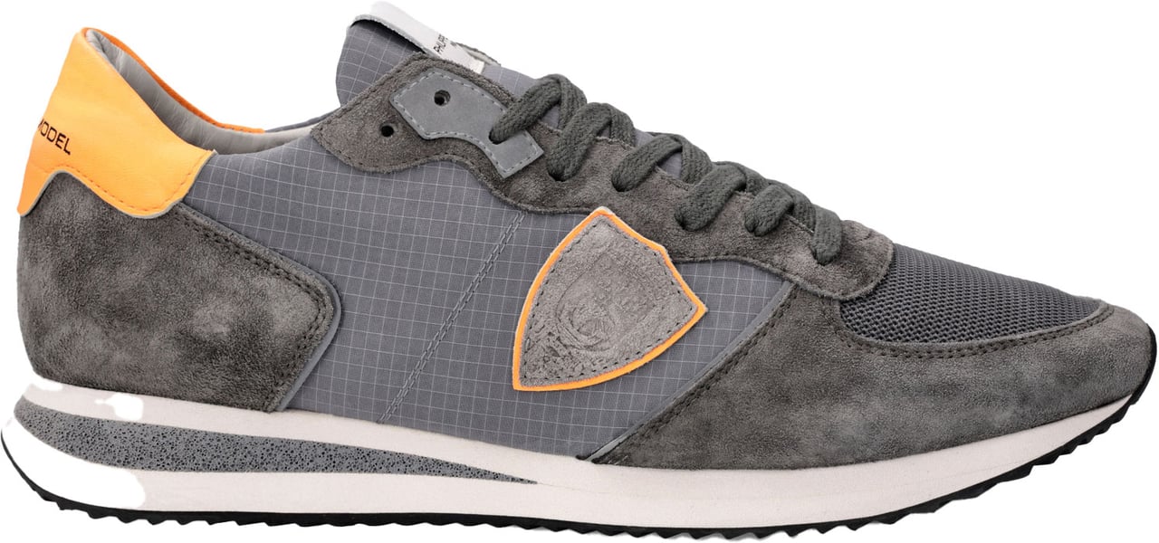 Philippe Model Sneakers grey orange Grijs