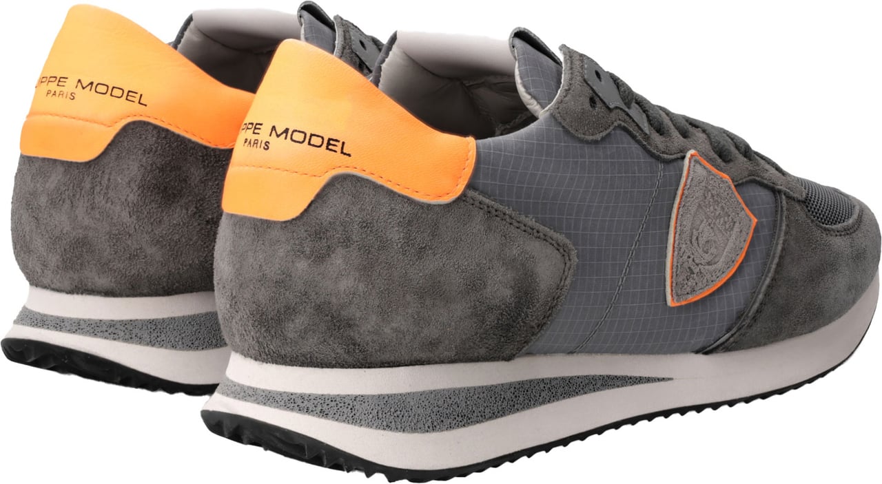 Philippe Model Sneakers grey orange Grijs