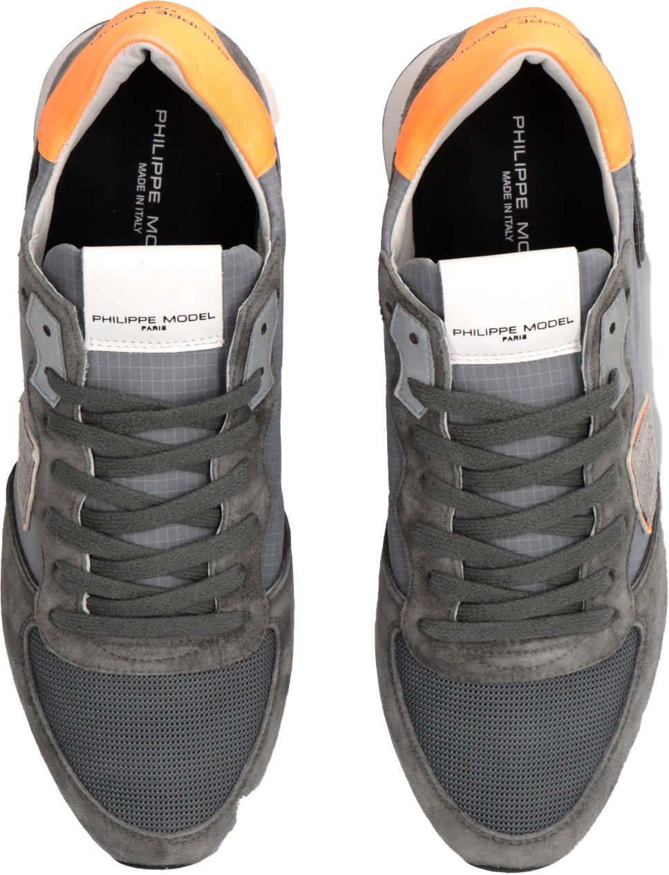 Philippe Model Sneakers grey orange Grijs