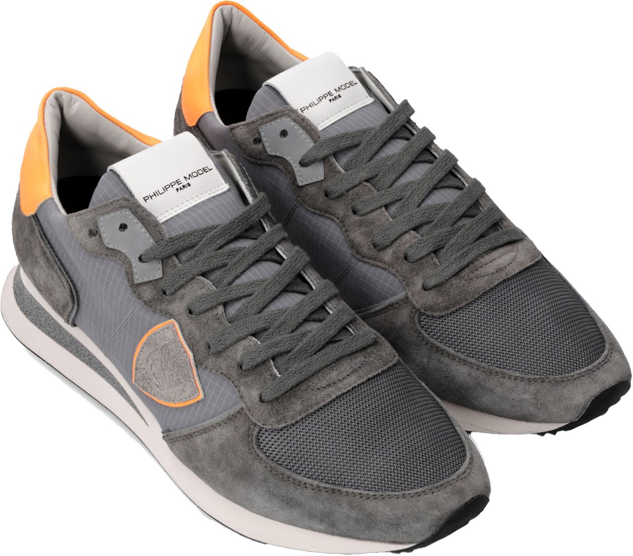 Philippe Model Sneakers grey orange Grijs