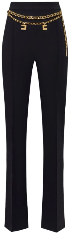 Elisabetta Franchi Trousers Black Zwart