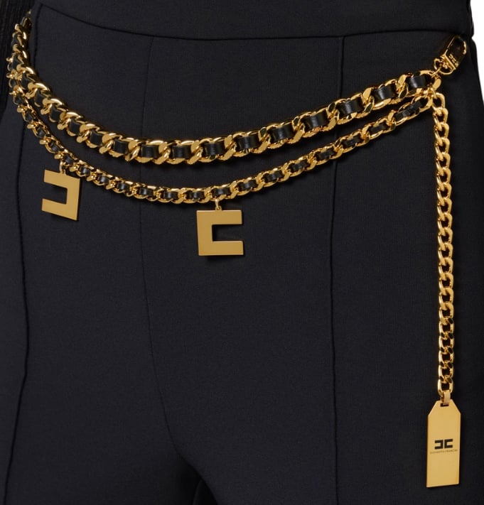 Elisabetta Franchi Trousers Black Zwart
