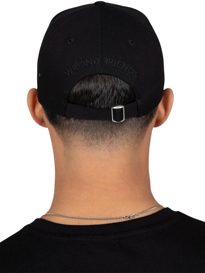 Wrong Friends BARCELONA CAP - BLACK/WHITE Zwart