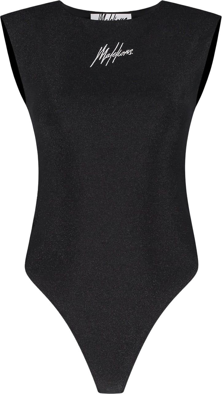 Malelions Malelions Women Sparkling Shoulder Bodysuit Zwart
