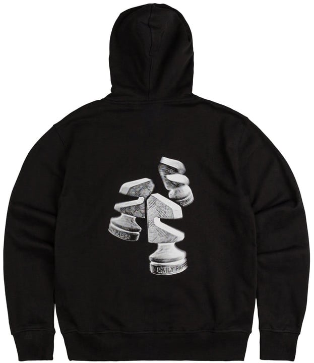 Daily Paper hoodie print Zwart